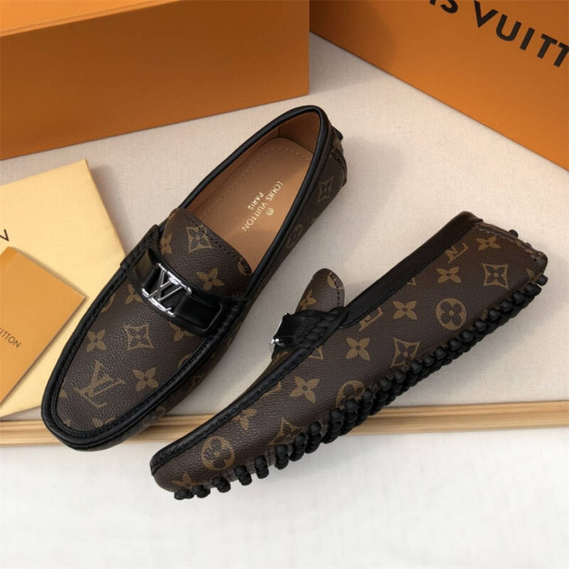 Louis Vuitton「正規品保証、公式と同じデザイン」ハイエンドの高級ファッションスリムシューズ - 画像 (3)