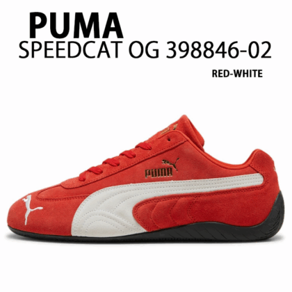 PUMA プーマ スニーカー SPEEDCAT OG 398846-02 スピードキャット RED WHITE ドライビングシューズ フォーミラ1 スエード レッド ホワイト スポーツMIXスタイル メンズ レディース