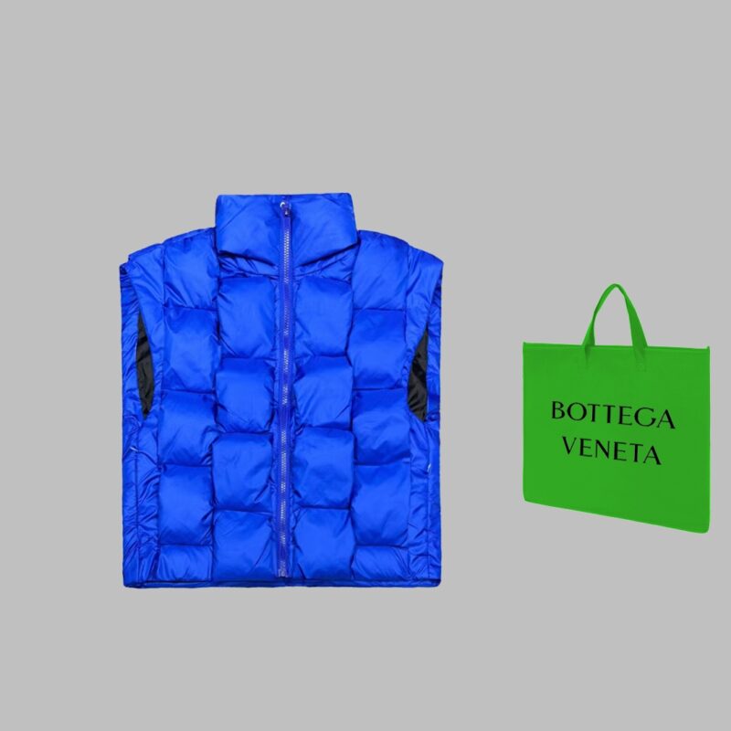 Bottega Veneta パターン フロントボタン ダウンジャケット ブラック - 画像 (3)