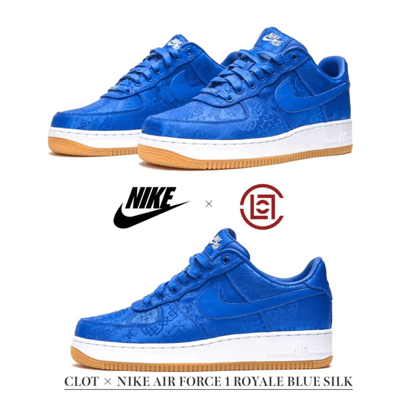 CLOT × NIKE AIR FORCE 1 ROYALE BLUE SILK - エアフォースワン - 画像 (3)