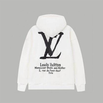 LV Louis Vuittonコットンのおしゃれ丸首パーカーです28 SS95560
