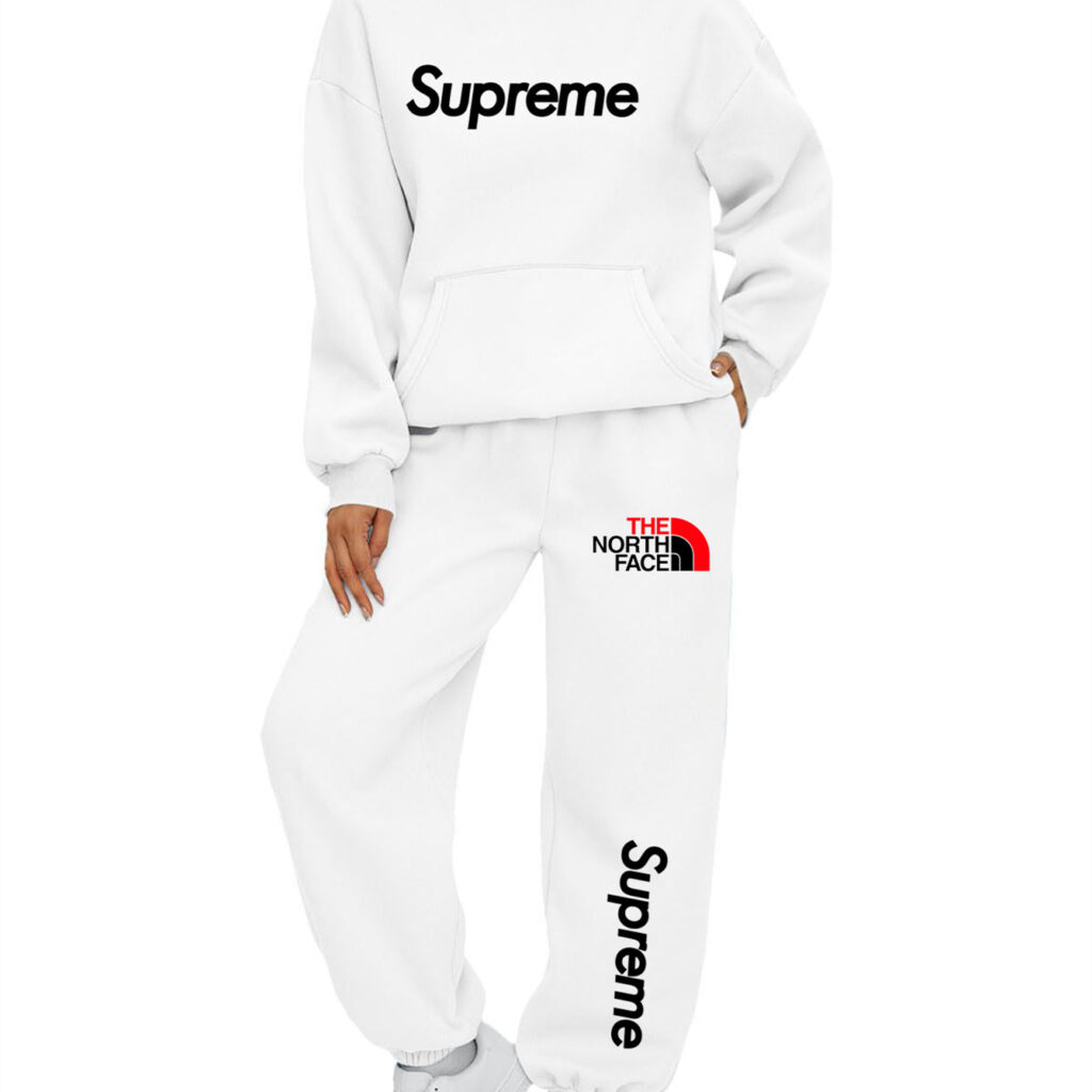 【 Supreme x The North Face 】Q版五檔羅飛時尚連名衛衣スーツ - 画像 (10)