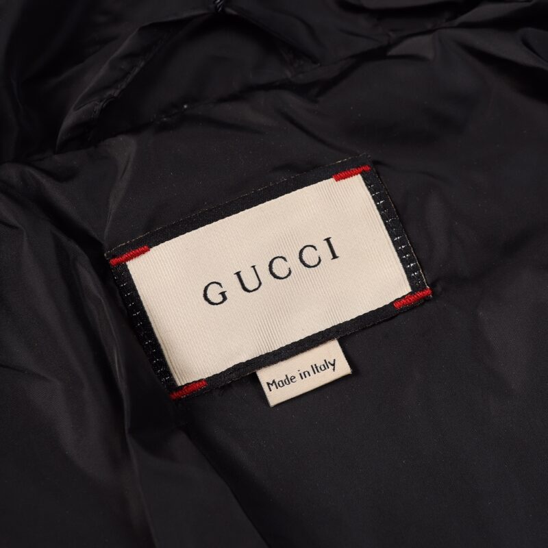 GUCCI GG パターン フロントボタン ダウンジャケット ブラック - 画像 (8)