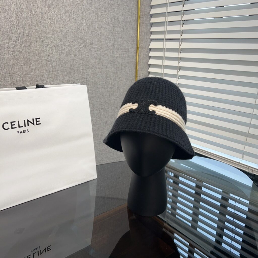 CELINE 秋冬の暖かい綿の帽子 - 画像 (5)
