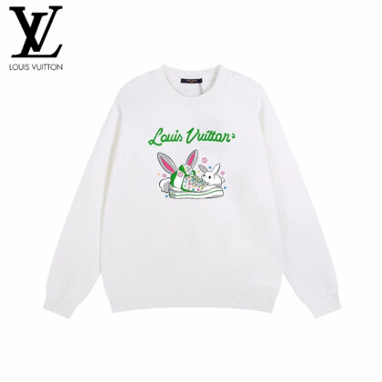 LV Louis Vuittonコットンのおしゃれ丸首パーカーです16 SS95556