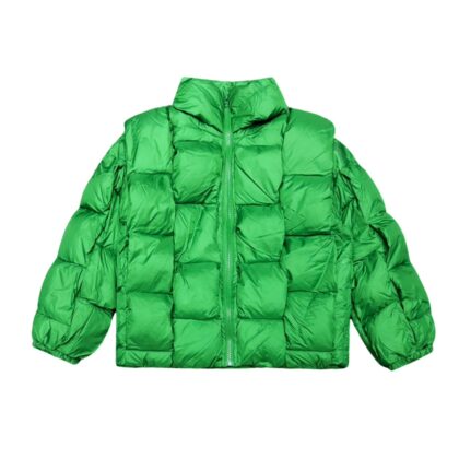 Bottega Veneta パターン フロントボタン ダウンジャケット ブラック