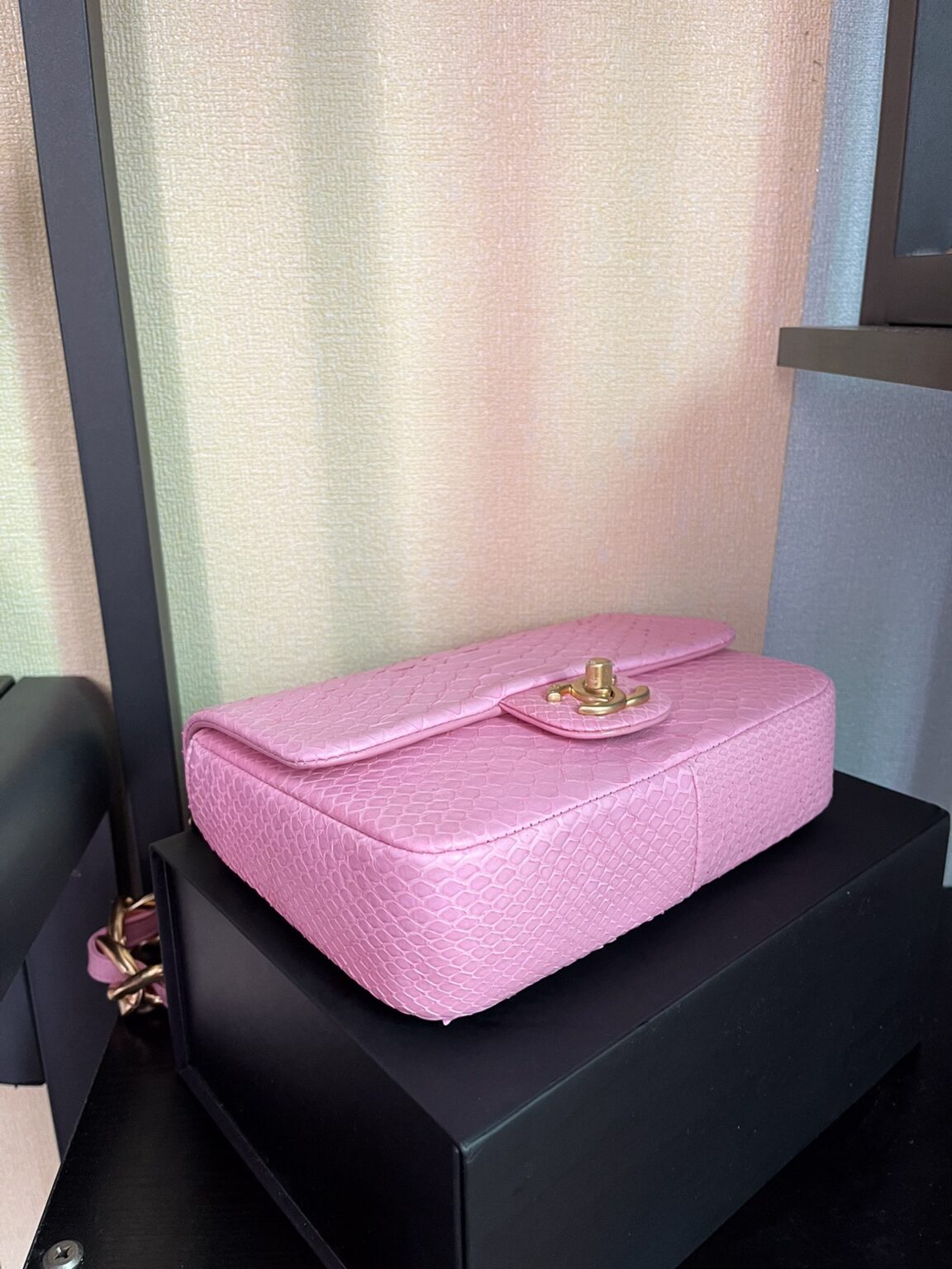 BOLSA CHANEL 2.55 PYTHON FLAP BAG AS3214 - 画像 (8)