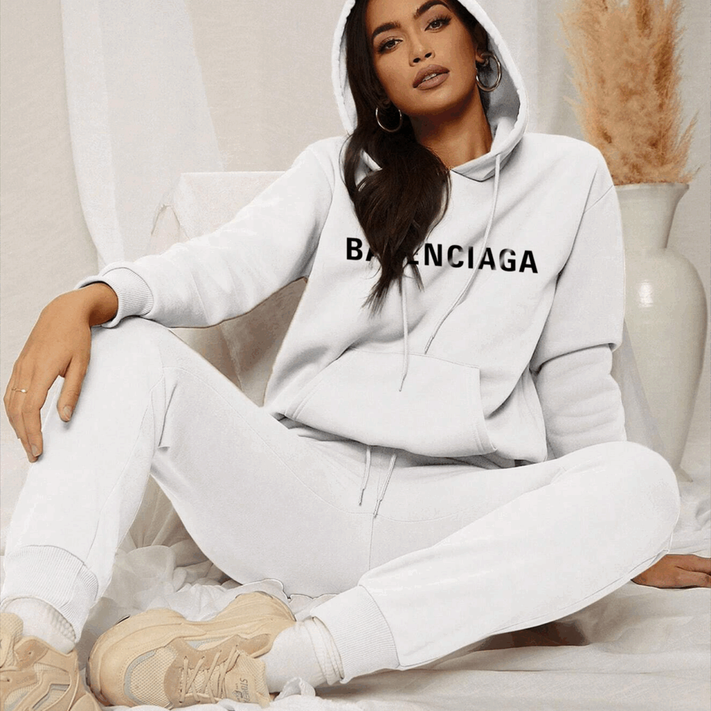 【 Balenciaga】おしゃれ油絵少女デザイン超人気衛衣スーツです - 画像 (8)