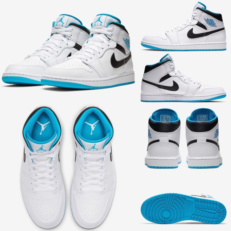 NIKE AIR JORDAN 1 MID LASER BLUE エア ジョーダン 1 ミッド レーサーブルー 554724-141 - 画像 (4)