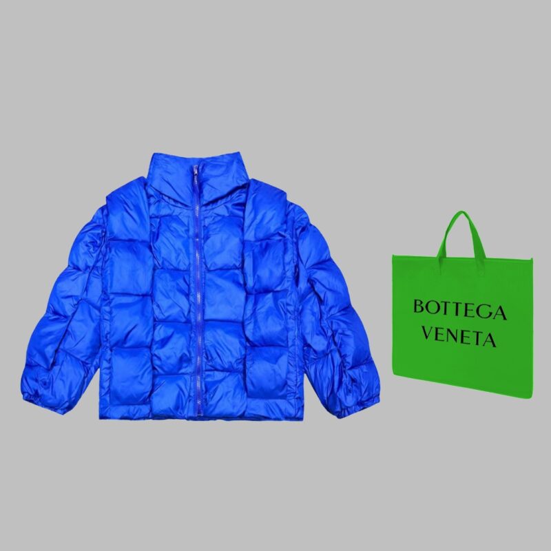 Bottega Veneta パターン フロントボタン ダウンジャケット ブラック - 画像 (5)