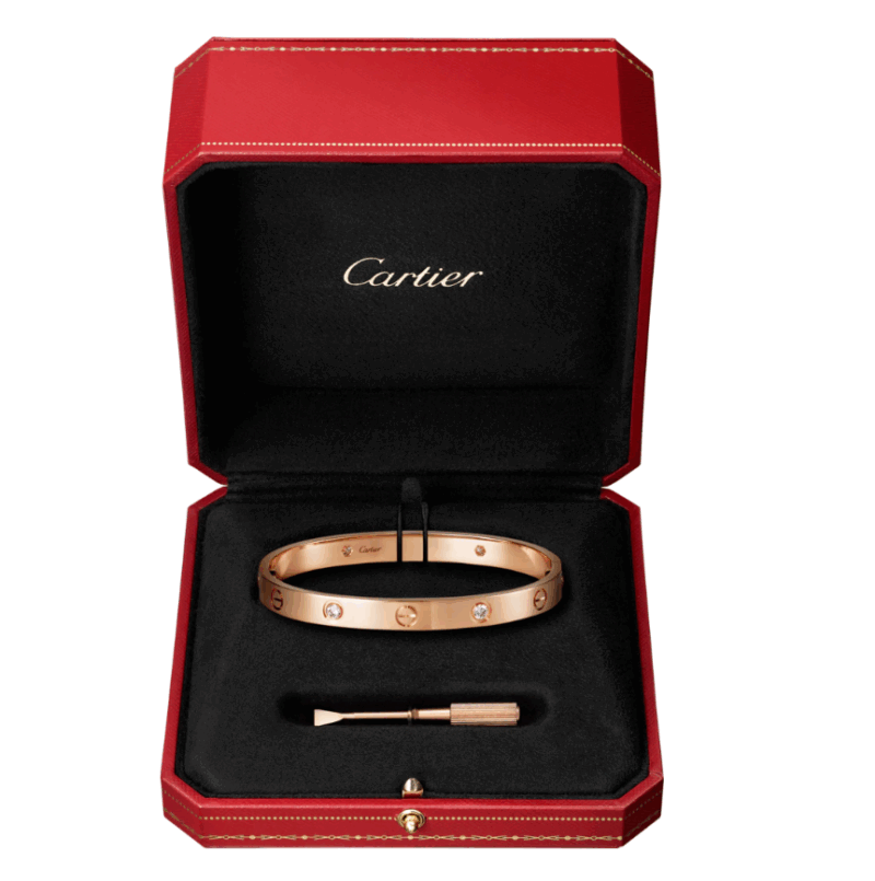 【Cartier】カルティエ LOVE BRACELET, 4 DIAMONDS ブレスレット、ダイヤモンド4個 - 画像 (19)