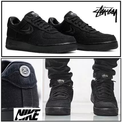 NIKE×STUSSY 】STUSSY × NIKE AIR FORCE 1 LOW "TRIPLE BLACK"
