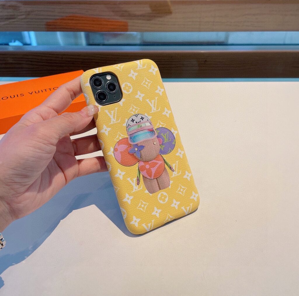 LV Louis Vuitton ホワイト イェロー いろあわせ 電話ケース zm