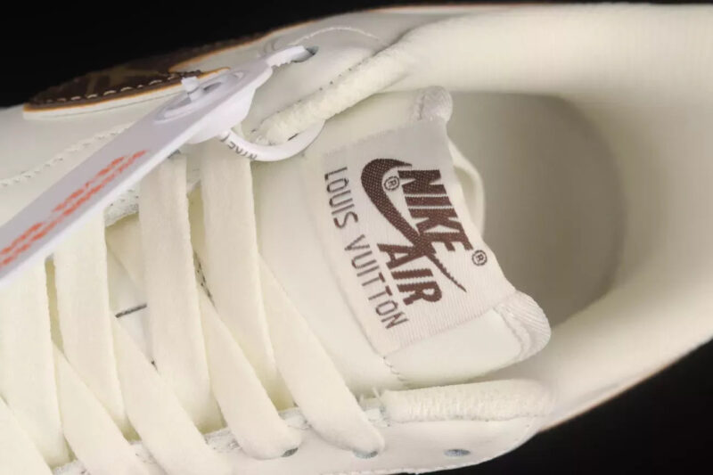 【新商品発売】【今年の新商品】LOUIS VUITTON X NIKE AIR FORCE 1 07 LOW RICE WHITE SHOES SNEAKERS【代金引換】 - 画像 (4)