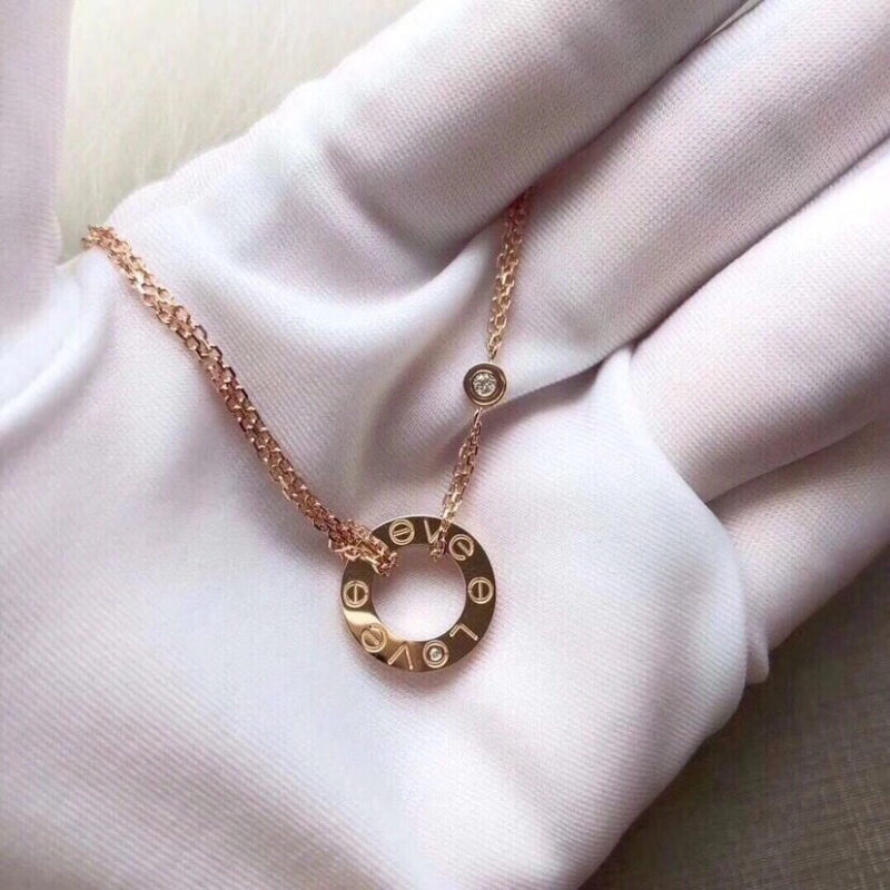 【Cartier】 LOVE ネックレス 18Kゴールド ダイヤモンド2個 - 画像 (13)