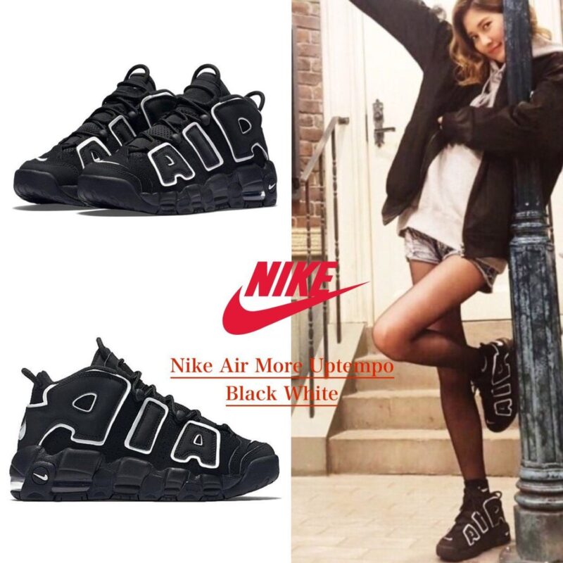 NIKE ナイキ AIR MORE UPTEMPO GS 'BLACK' エア モア アップテンポ キッズサイズモデル "ブラック" キッズ レディース スニーカー BLACK/WHITE【限定完売モデル】 - 画像 (2)