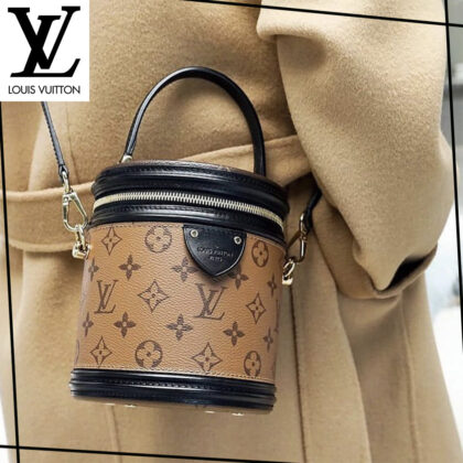 LOUIS VUITTON モノグラム ショルダーバッグ カンヌ ブラウン M43986