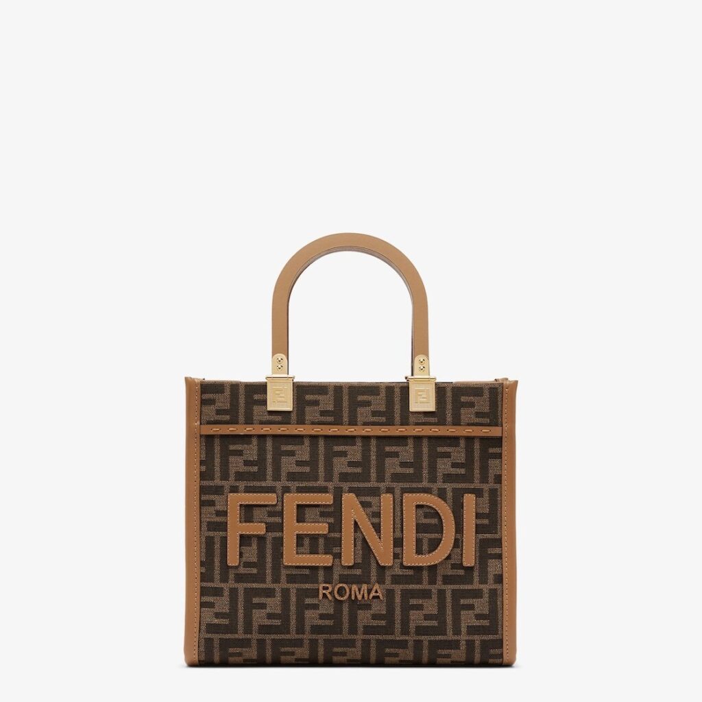 【FENDI】ブラウン ジャカード生地 バッグ - 画像 (2)