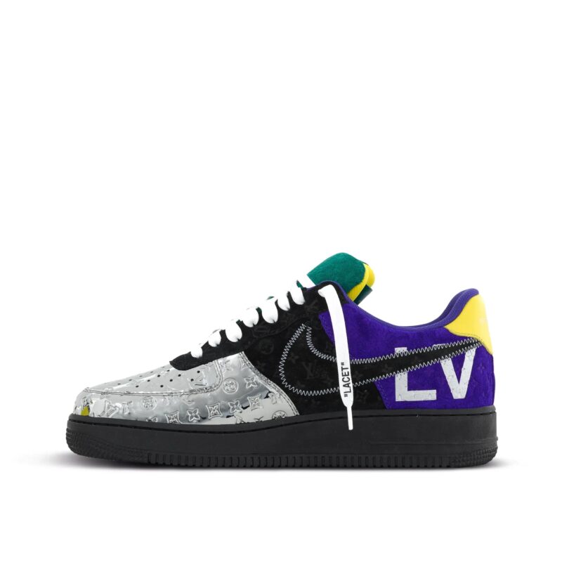 【新商品発売】【今年の新商品】LOUIS VUITTON NIKE AIR FORCE 1 LOW BY VIRGIL ABLOH BLACK METALLIC SILVER【代金引換】 - 画像 (8)