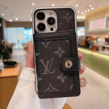 LV Louis Vuitton 大柄 ブラックパスケース携帯 zm