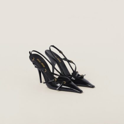 Miu Miu high heels パテントレザー スリングバックヒール