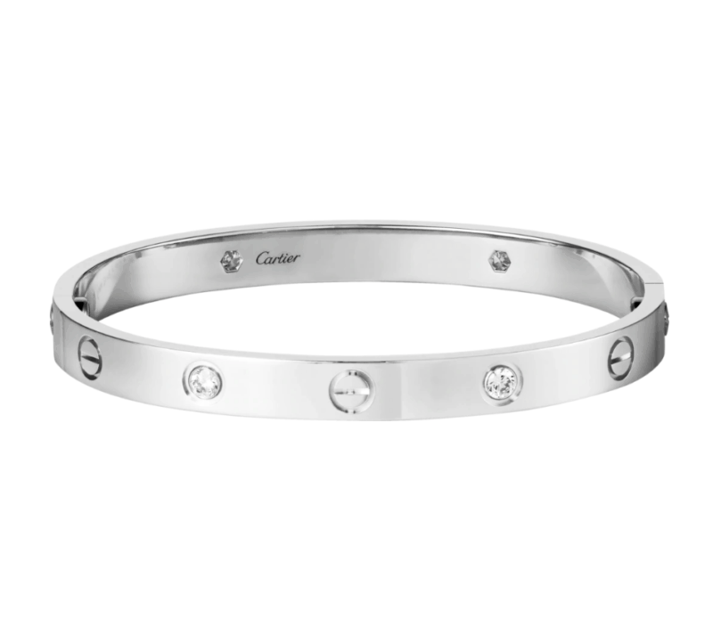 【Cartier】カルティエ LOVE BRACELET, 4 DIAMONDS ブレスレット、ダイヤモンド4個 - 画像 (9)