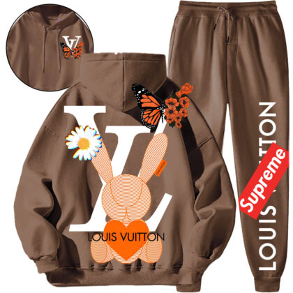 Louis Vuitton&Supreme hoodie set