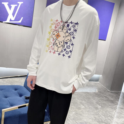 LV Louis Vuittonコットンのおしゃれ丸首パーカーです08 SS95552
