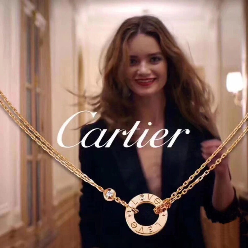 【Cartier】 LOVE ネックレス 18Kゴールド ダイヤモンド2個 - 画像 (14)