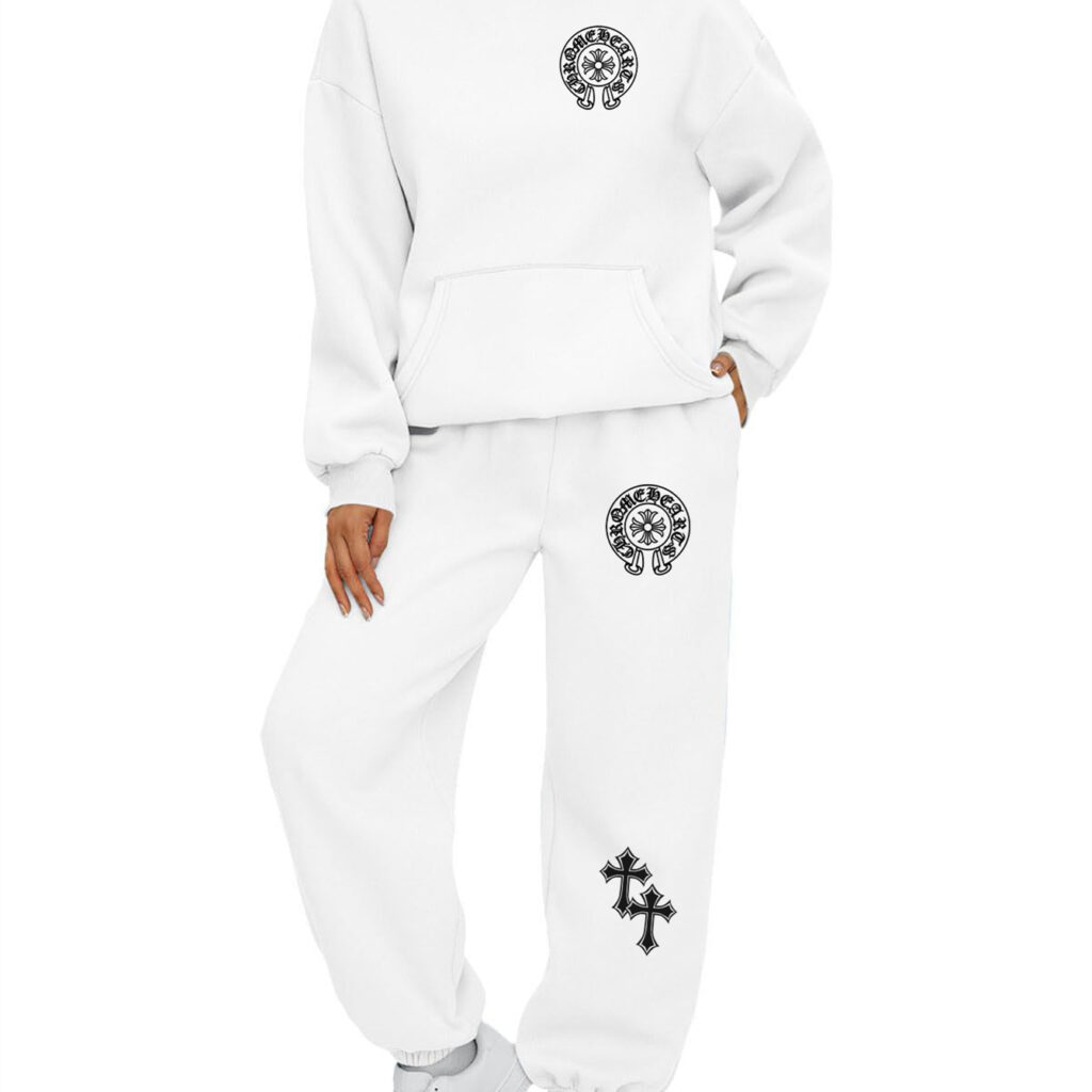 【 Chrome Hearts 】アメリカンファッションストリートデザイン法陣ジェスチャーパーカーセット - 画像 (10)