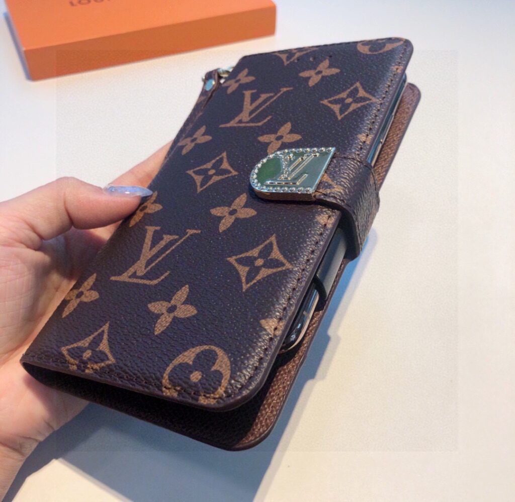 LV Louis Vuitton ブラウン きんぞく 小柄モノグラム 電話ケース zm - 画像 (3)