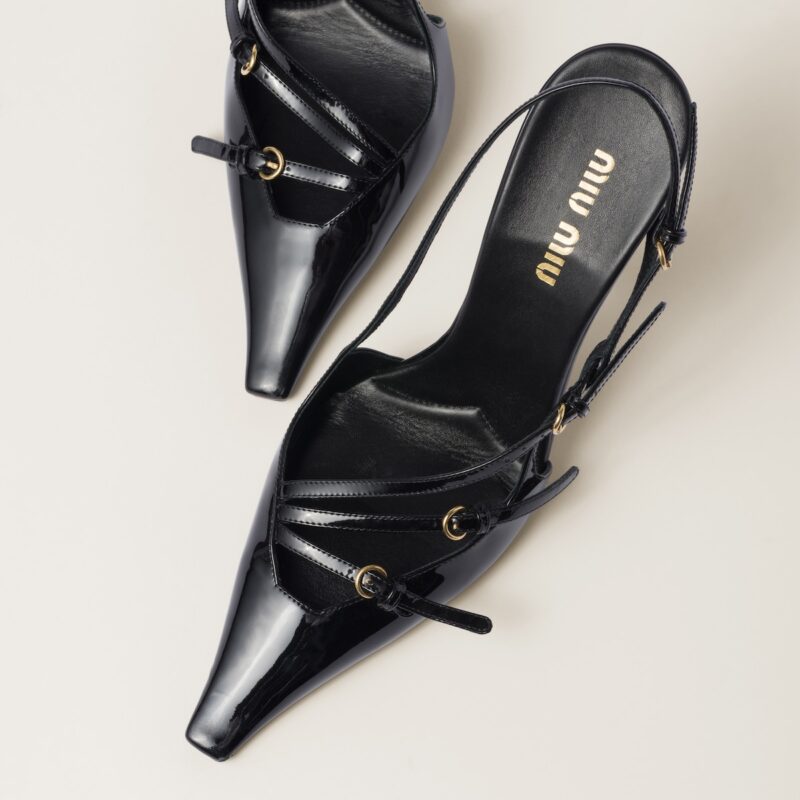 Miu Miu high heels パテントレザー スリングバックヒール - 画像 (3)