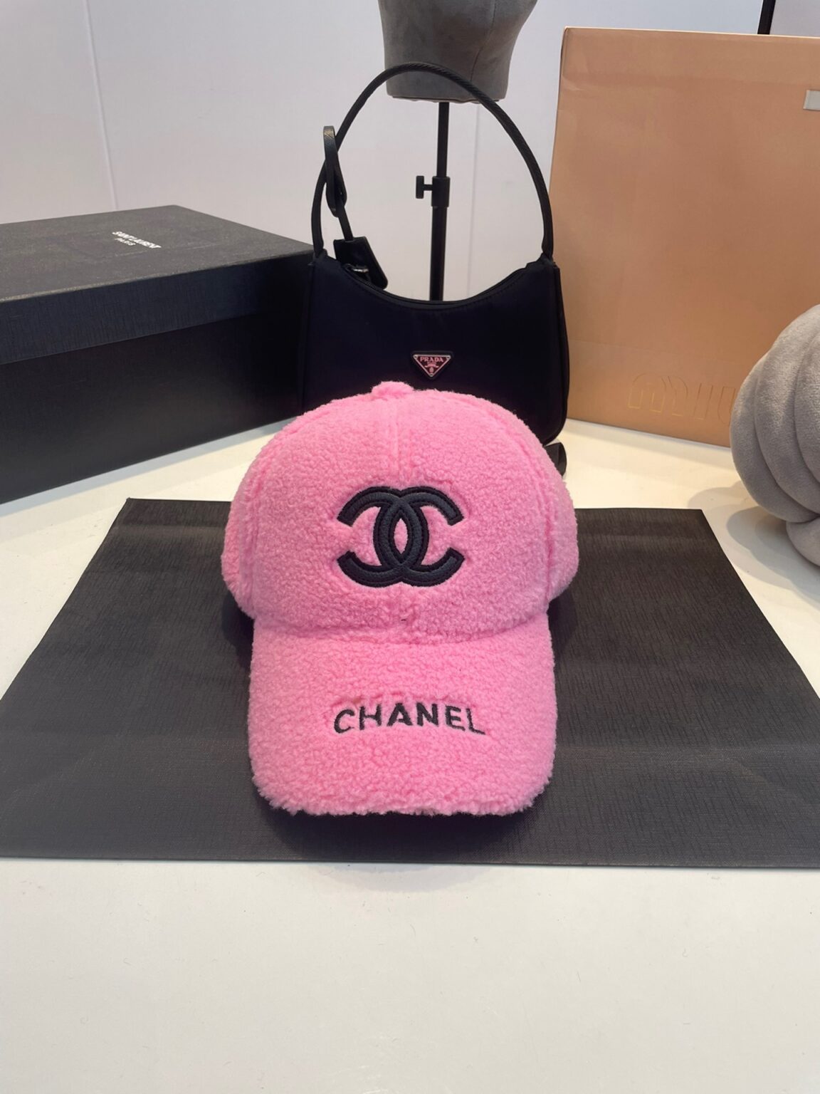 CHANEL 帽子 秋と冬 コットン 無地 野球帽 日よけ 紫外線対策 調節可能 - 画像 (4)
