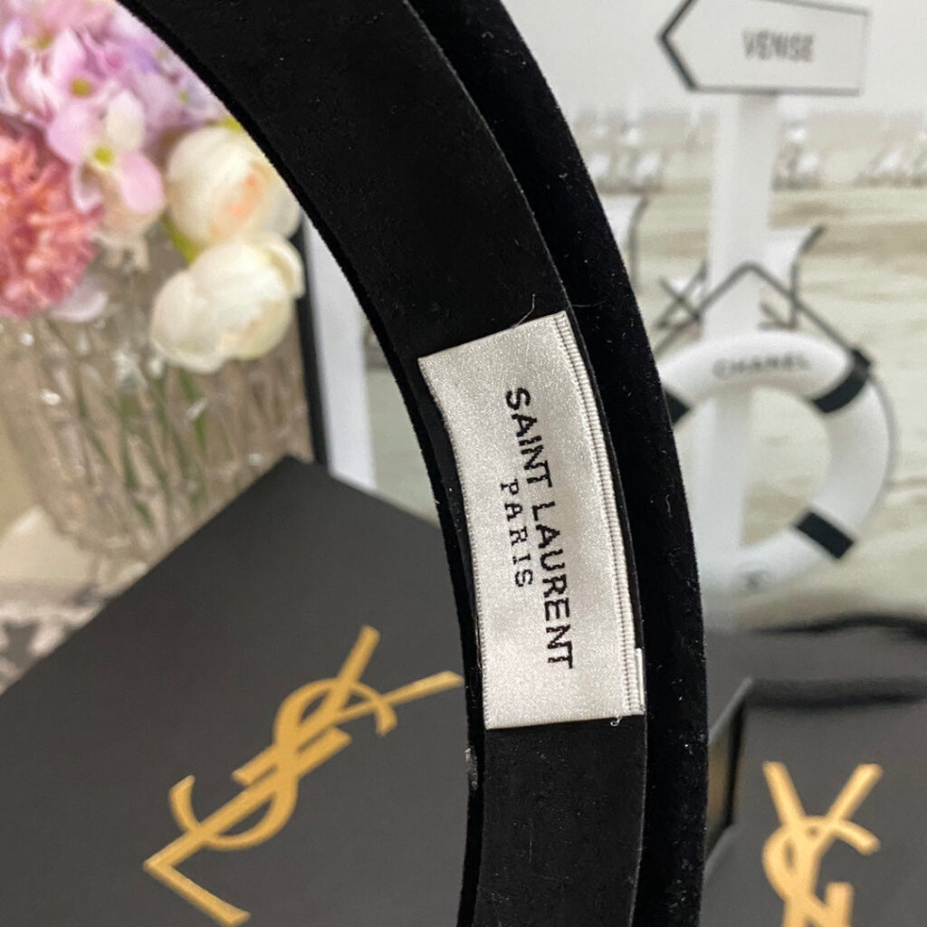 YSL ゴールデンロゴベルベットヘッドバンド SS - 画像 (2)