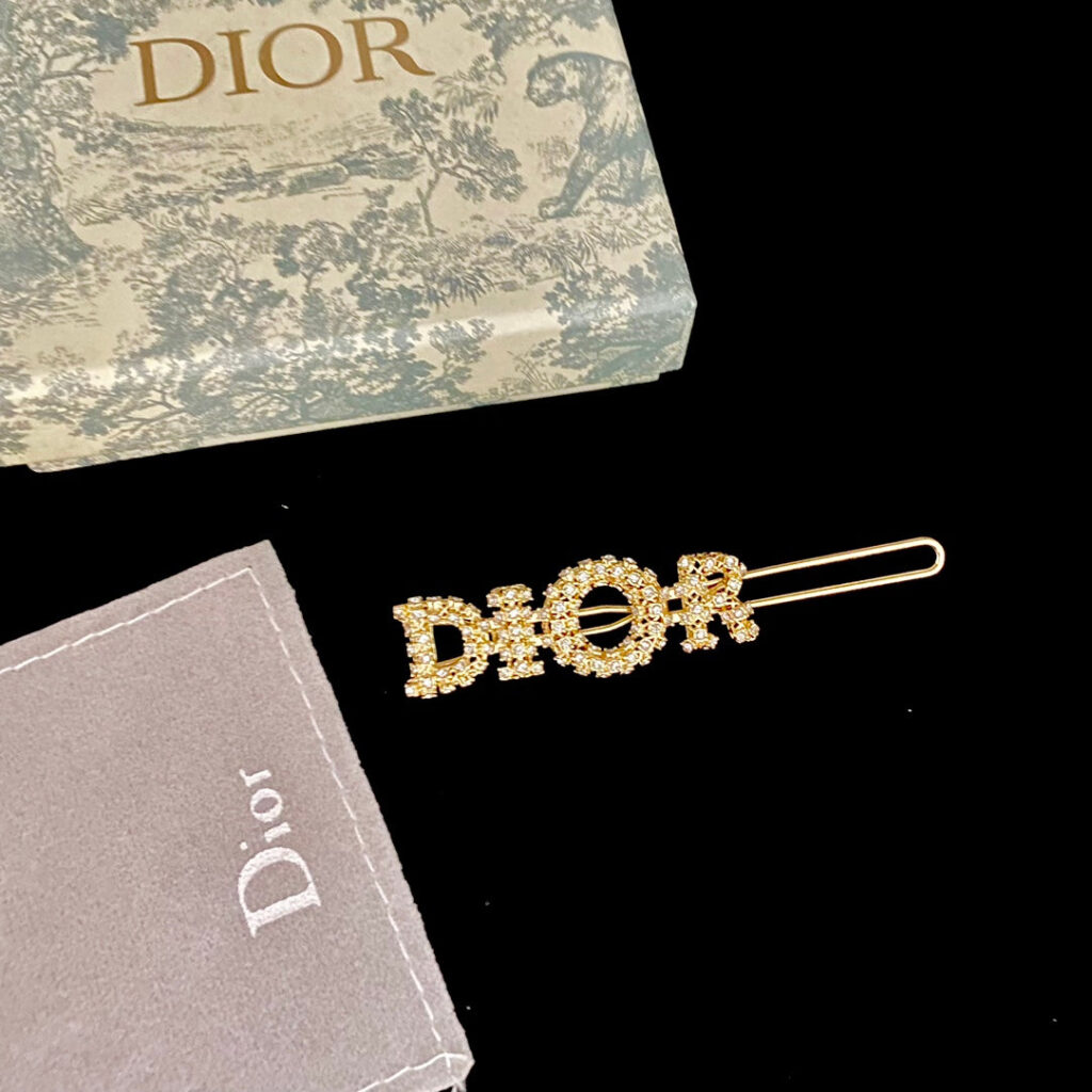 DIORダイヤモンドゴールドヘアクリップ SS - 画像 (5)