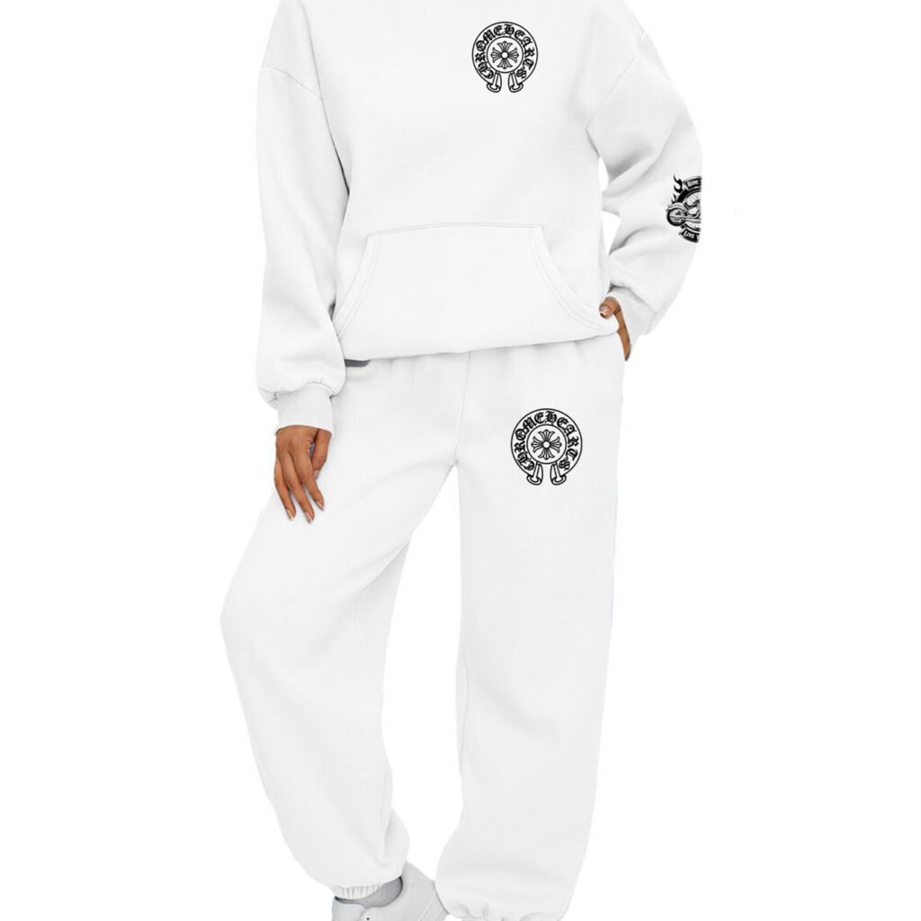 【 Chrome Hearts x Stussy 】バイクに乗ってタトゥーを入れた髑髏ファッションデザインのパーカーセットです - 画像 (10)