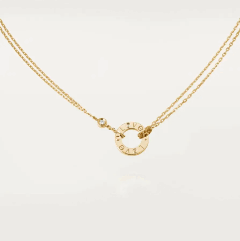 【Cartier】 LOVE ネックレス 18Kゴールド ダイヤモンド2個 - 画像 (6)
