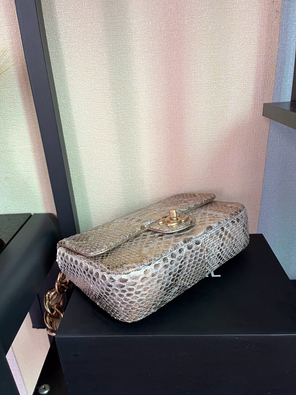 BOLSA CHANEL 2.55 PYTHON FLAP BAG AS3214 - 画像 (8)