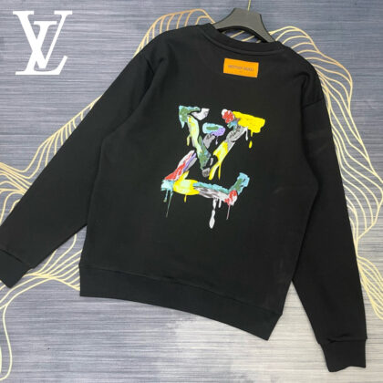 LV Louis Vuittonコットンのおしゃれ丸首パーカーです02 SS95550