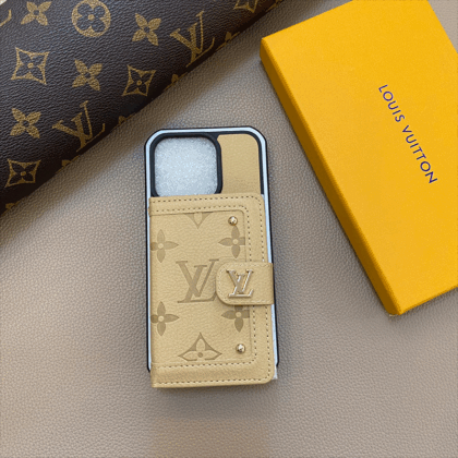 LV Louis Vuitton ブラウン エンボス加工 パスケース携帯 zm