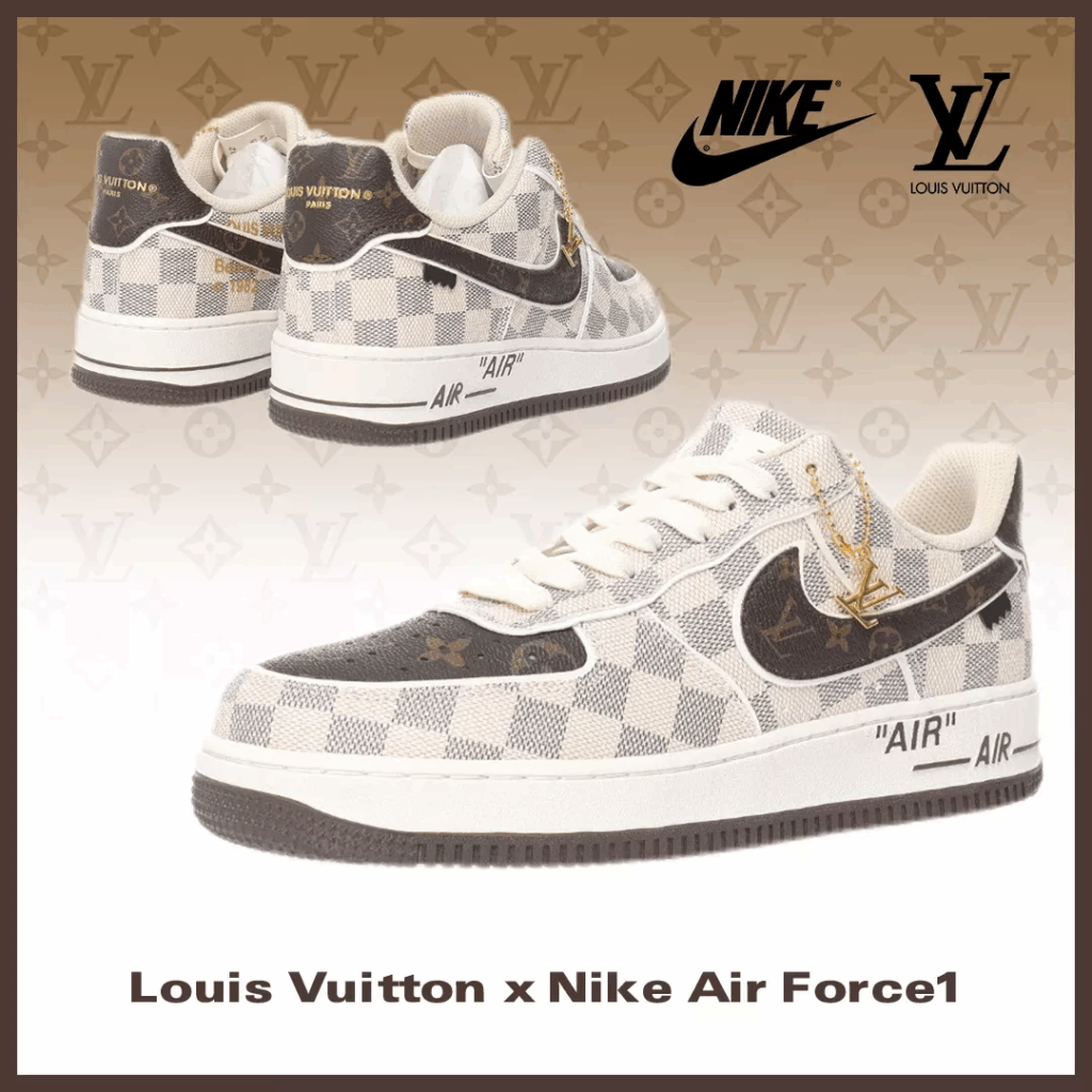 日本未入荷】♪超入手困難LOUIS VUITTON X NIKE AIR FORCE1【本物保証】【代金引換】 - 画像 (2)