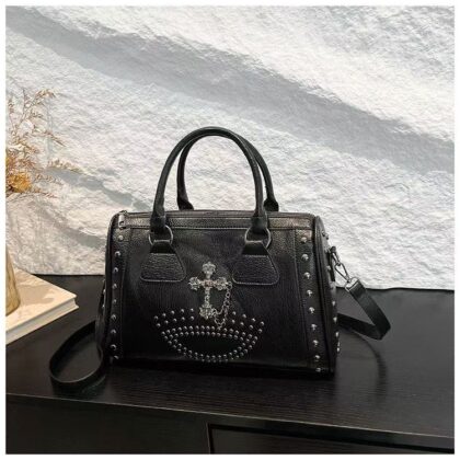 Chrome Hearts Style クロスボディ大容量ハンドバッグ