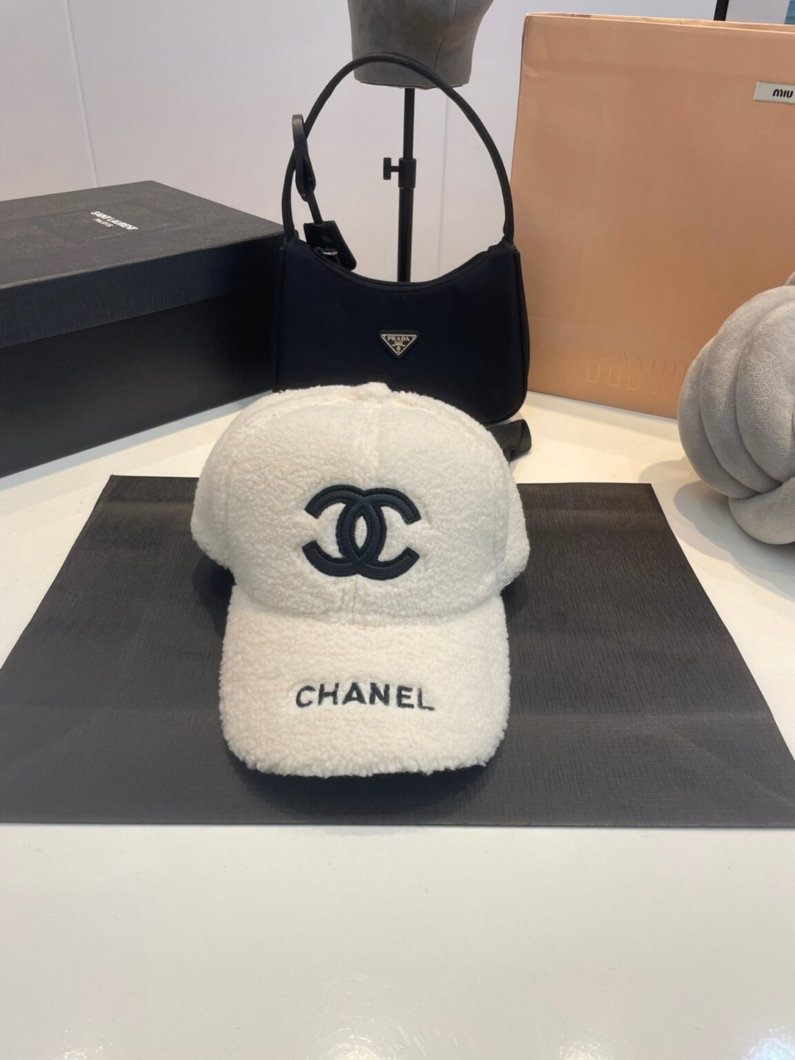 CHANEL 帽子 秋と冬 コットン 無地 野球帽 日よけ 紫外線対策 調節可能 - 画像 (8)