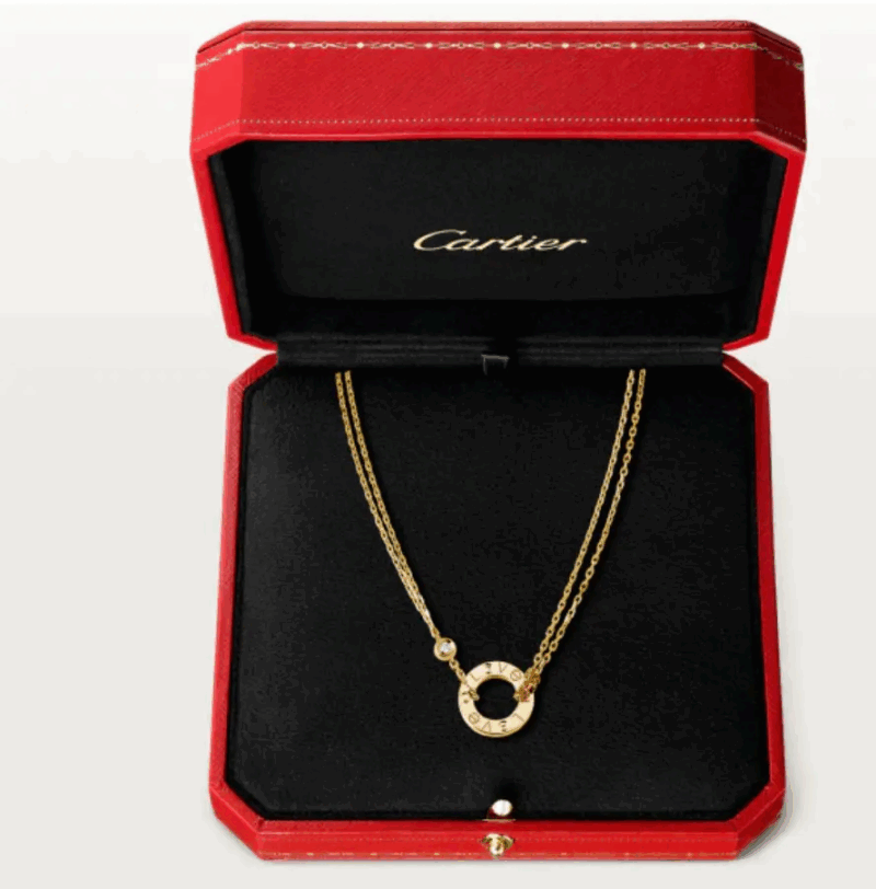 【Cartier】 LOVE ネックレス 18Kゴールド ダイヤモンド2個 - 画像 (4)