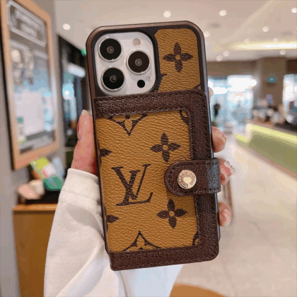 LV Louis Vuitton 大柄　オレンジ パスケース携帯 zm
