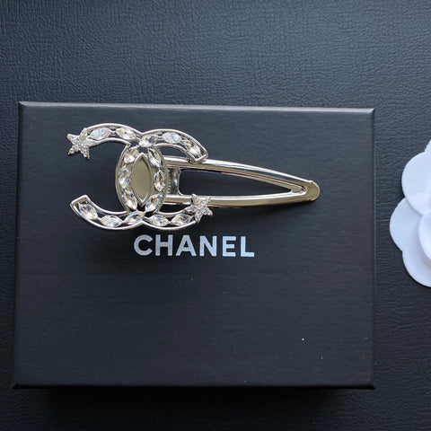 CHANELクリスタルダイヤモンドスターヘアクリップ SS