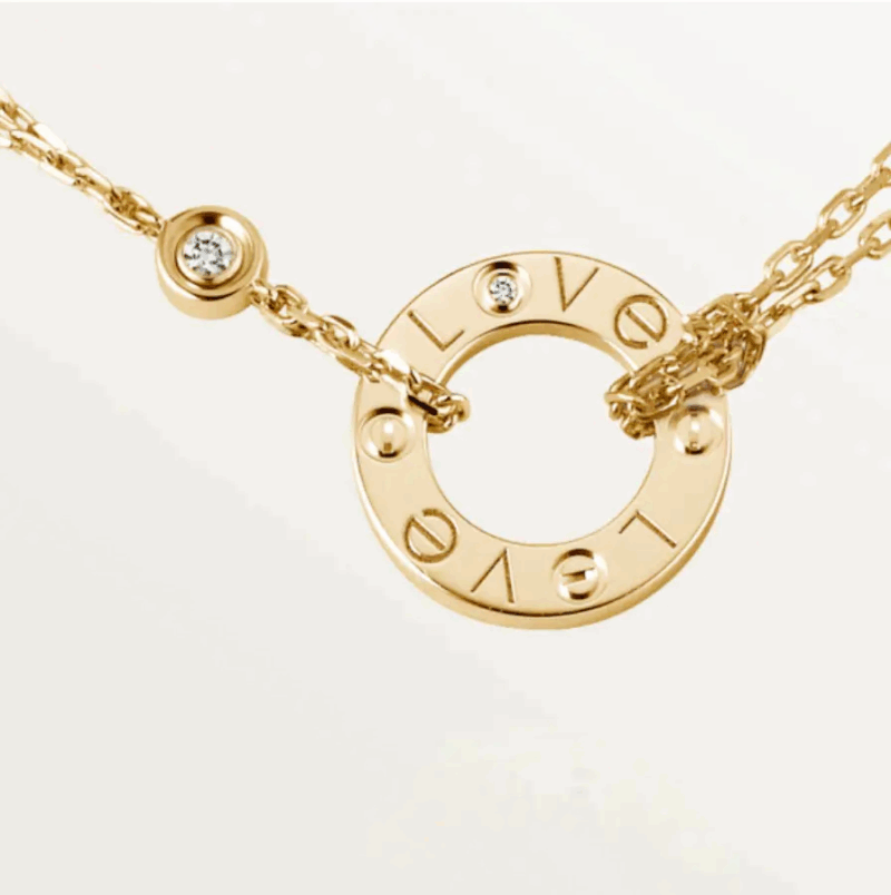 【Cartier】 LOVE ネックレス 18Kゴールド ダイヤモンド2個 - 画像 (5)