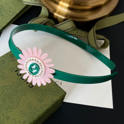 GUCCI クラシックなアクリルひまわりヘッドバンド SS