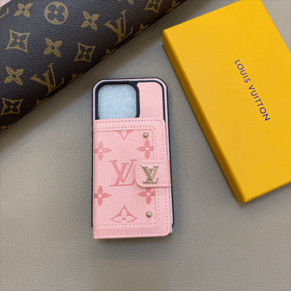 LV Louis Vuitton ピンク エンボス加工 パスケース携帯 zm