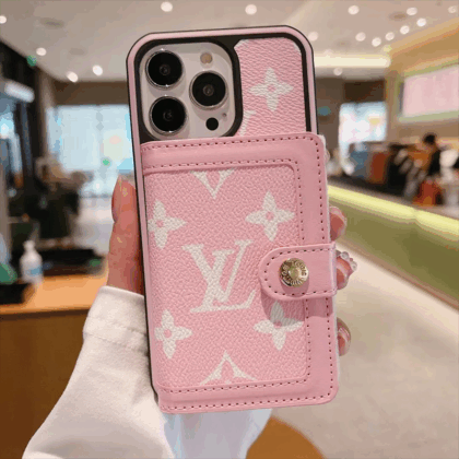 LV Louis Vuitton 大柄 ピンク パスケース携帯 zm